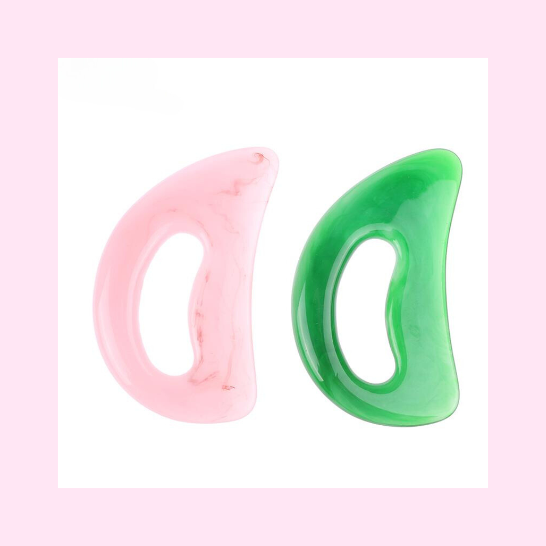 large body gua sha pink and green